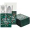 Sparkle and Bash 36 Pack Christmas Utensil Holders - Tis the Season - Silverware Cutlery Holder Paper Pockets for Xmas Table Decorations, Holiday Dinner Party, 3.7 x 7.5 Inch